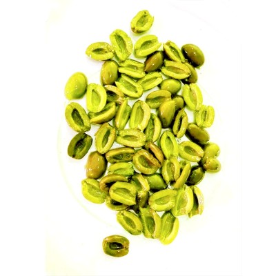 ACEITUNAS VERDES DESHUESADAS EN MITADES