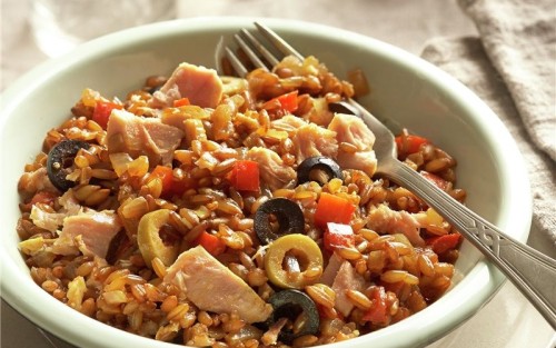 ARROZ AROMÁTICO CON ACEITUNAS Y ATÚN